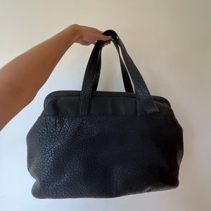 vegan leather duffle bag